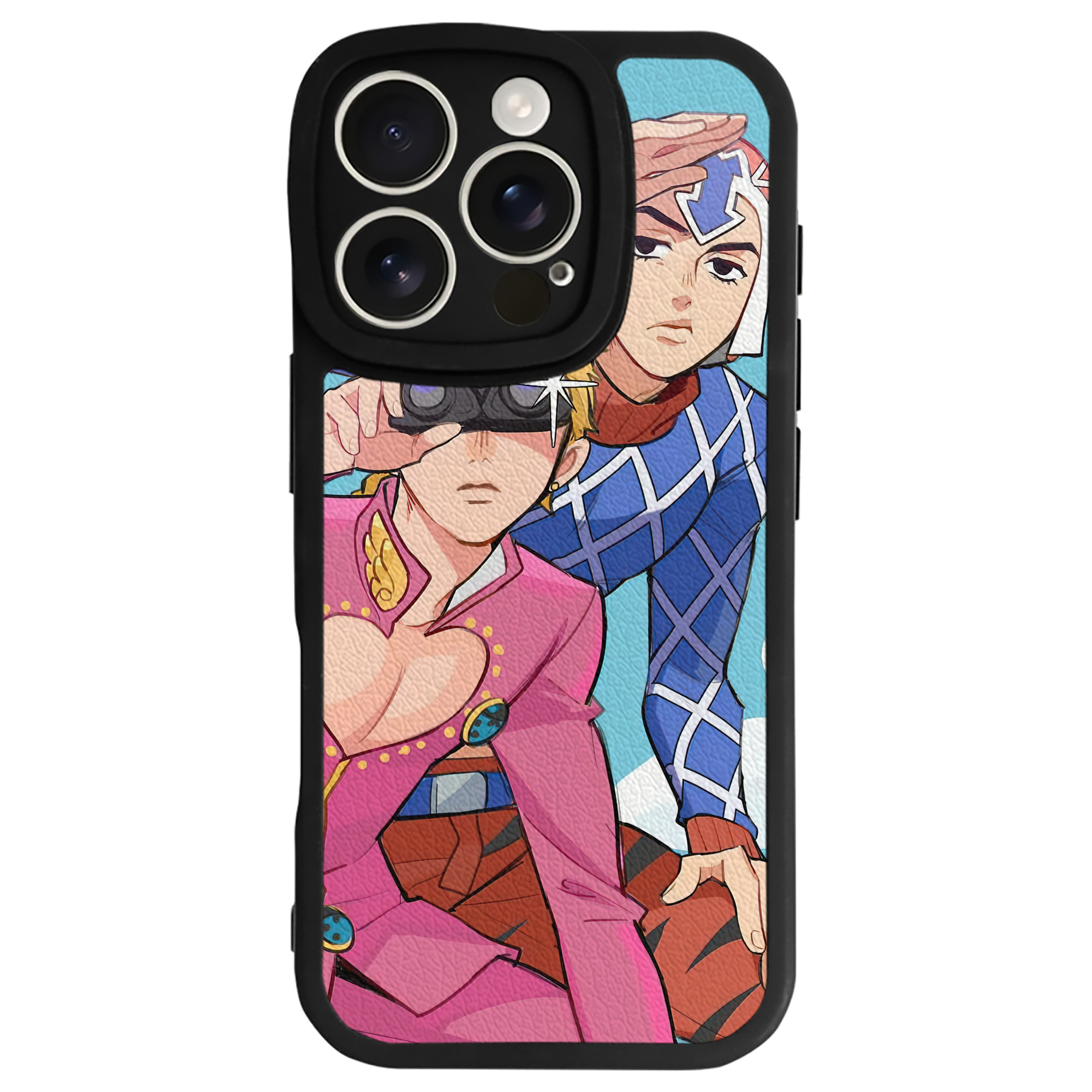 （画像用） ジョジョの奇妙な冒険 JoJo's Bizarre Adventure 【iPhone 16シリーズ対応】シリコンスマホケース（レザー調） 材質：シリコン